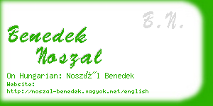 benedek noszal business card